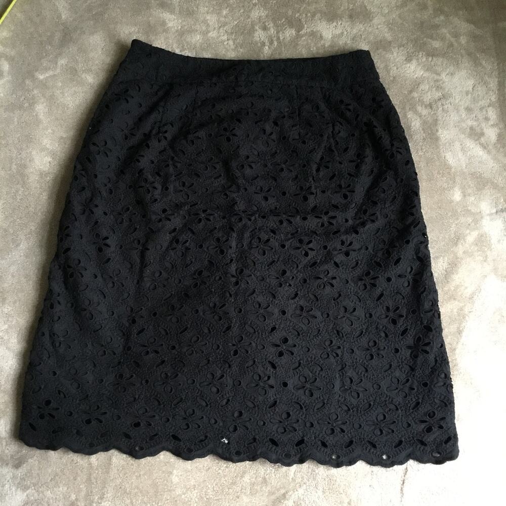 Talbot's Fully Lined Black Formal Lace A Line Skirt size 2P